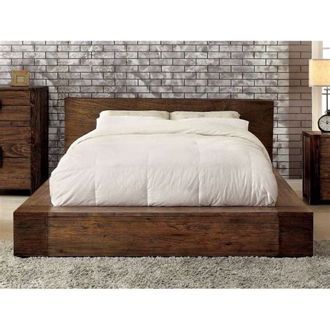 Furniture Of America Elbert Queen Platform Bed In Rustic Natural Diy