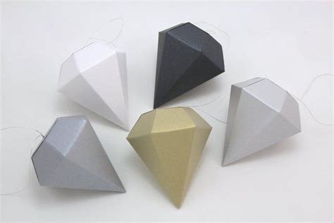 Paper Diamonds Shimmery Metallics Set Of 5 Template Pattern Diy