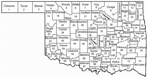 Oklahoma Counties Map With Names