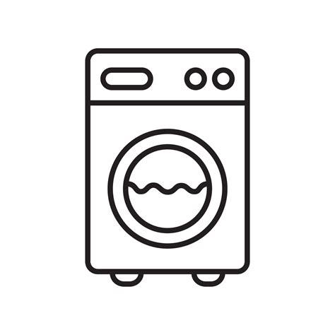Washing Machine Outline Icon Vector Art At Vecteezy