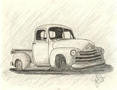 Supercar or truck, pickup or minivan, mercedes or bmw and etc. Old Truck Drawing at GetDrawings | Free download
