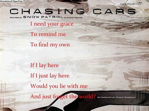 G and we'll run for our lives. Chasing Cars with lyrics-Snow Patrol - YouTube