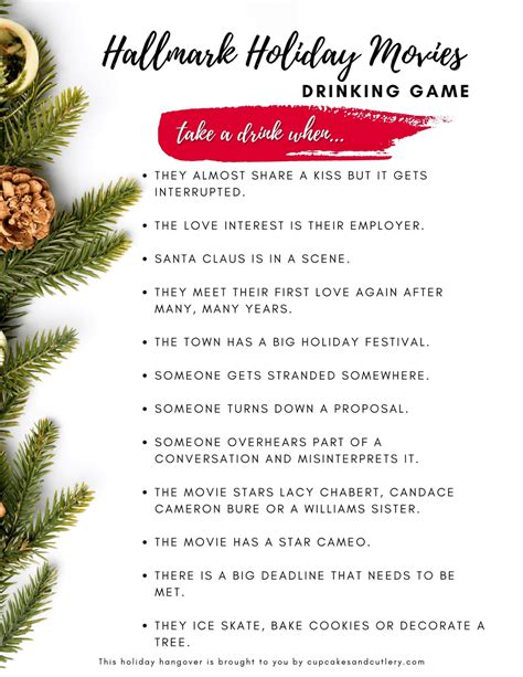 Drinking Game Hallmark Christmas Movies Drinkjullla
