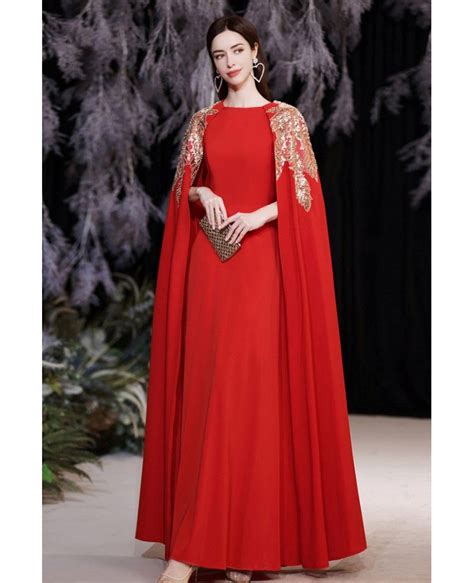 16399 Stunning Red Flowy Formal Long Evening Dress With Sequined