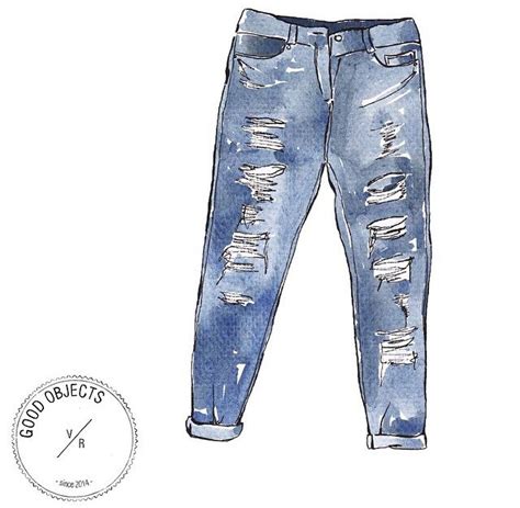 Cr Pic From Good Objects Draw Daily By Valeria Rienzi Jeans Drawing Illustration Fashion