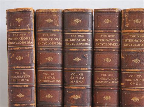 Set Of 8 Leather Bound Encyclopedia At 1stdibs Leather Bound