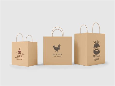 Restaurant Takeout Paper Bags Logo Printed Paper Carry Bags Bulk Orders At Inkmonk