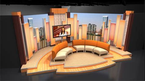 Tv Interview Set Design Park Place Studio Tv Set Design Stage Set