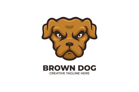Personagem De Logotipo De Mascote De Cabeça De Cachorro Pitbull Vetor