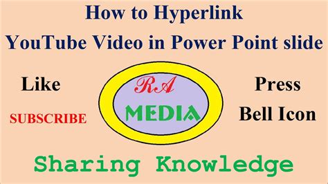 How To Hyperlink A Youtube Video In Power Point Slide Youtube