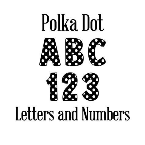 Polka Dot Font Svg Polka Dot Alphabet Svg Polka Dot Letters Etsy