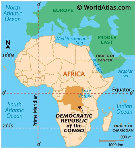 The Congo River On A Map World Map