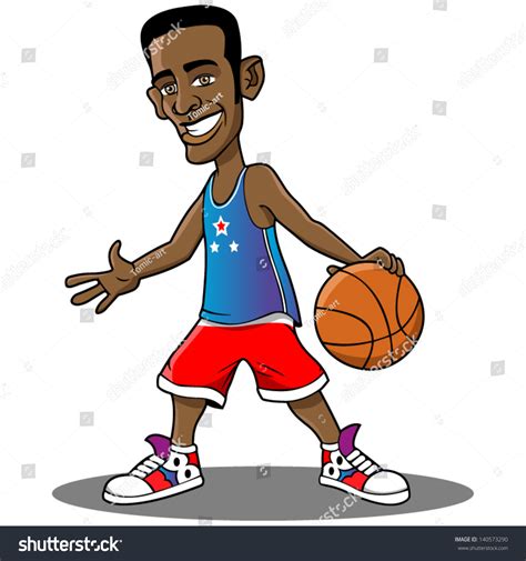 Cartoon Vector Basketball Player Stock Vector Royalty Free 140573290