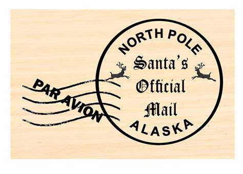 North Pole Alaska Postal Rubber Stamp Official Santa Mail Etsy