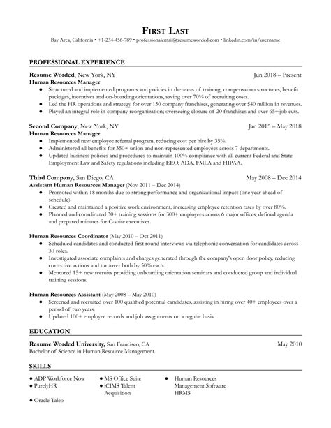 Hr Resume Examples Format Sample Examples Hot Sex Picture