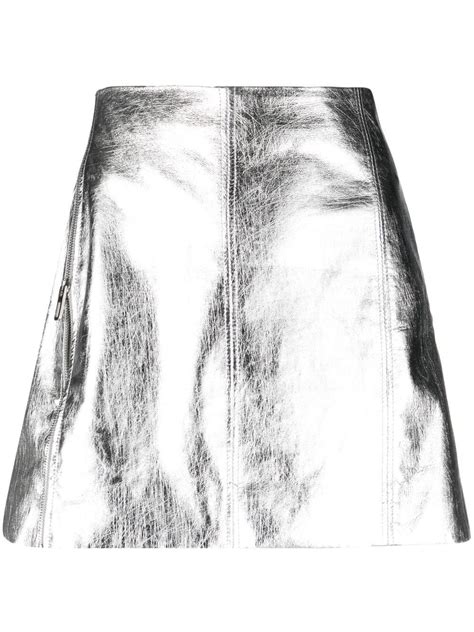 drome metallic effect short skirt farfetch