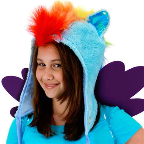 Hasbro My Little Pony Rainbow Dash Hoodie Hat Kids Novelty Hats