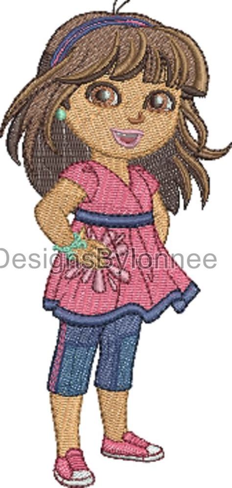 Dora The Explorer All Grown Up Embroidery Design 2 Sizes On Storenvy