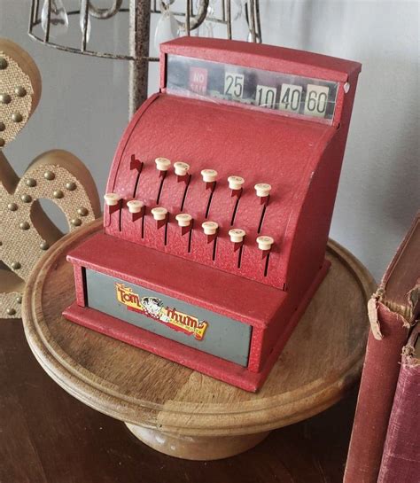 Vintage Red Tom Thumb Toy Cash Register Vintage Metal Tom Etsy Toy