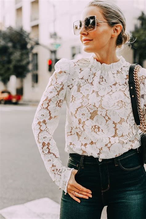 White Lace Tops Trend Sparkles And Shoes Blog Lace Top Outfits