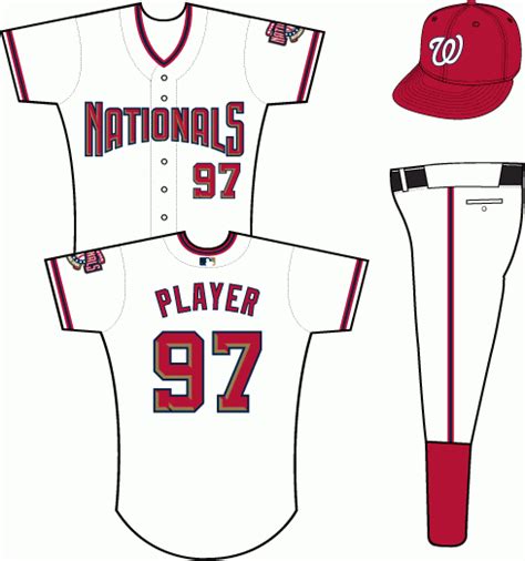 Washington Nationals Uniform Home Uniform National League Nl