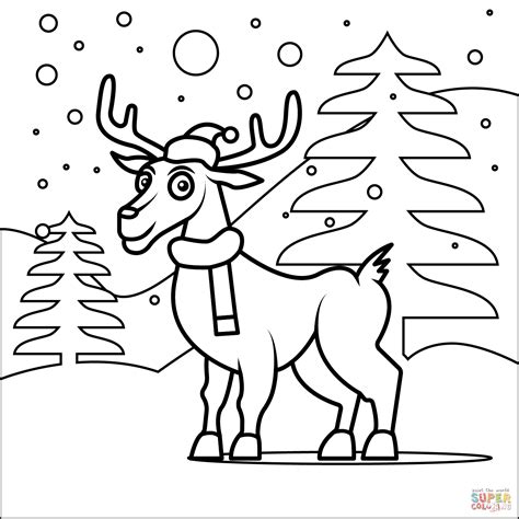 Reindeer Coloring Pages Easy Coloring Coloring Pages