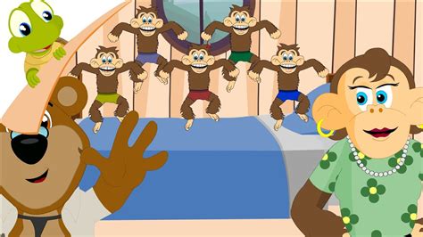 Five Little Monkeys Jumping On The Bed Nursery Rhymes Youtube