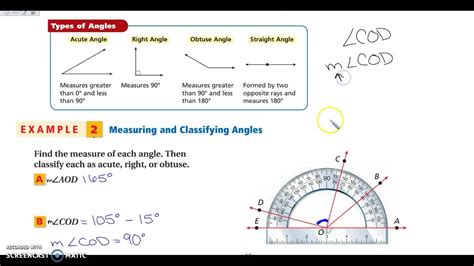 1 3 Measuring And Constructing Angles Youtube