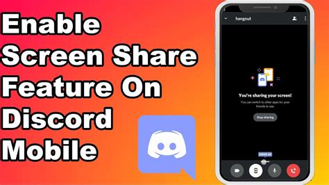 How To Enable Screen Share Feature On Discord Mobile Discord Screen