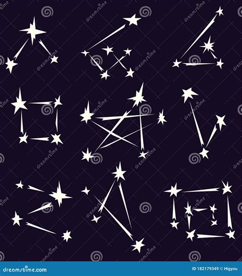 Constellation Element Shapes Set Stock Vector Illustration Of Shapes