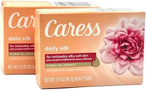 Caress Daily Silk Bar Soap Floral Essence White Peach