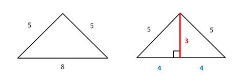 These two equal sides always join at the same angle to the base (the third side), and meet directly above the an equilateral triangle is a special type of isosceles, but you can find its area the same way.4 x research source. Isosceles Triangle Area