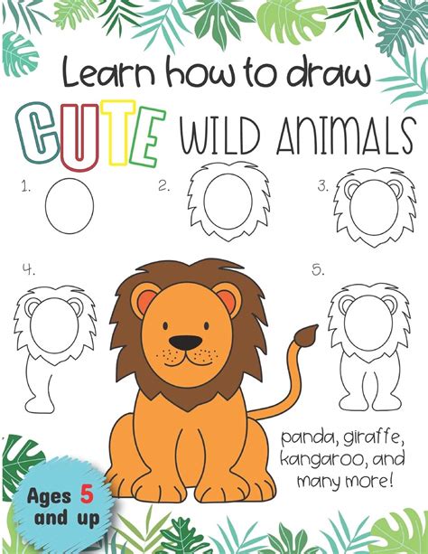 Wild Animal Easy Drawing For Kids Step By Step Animals Learning How