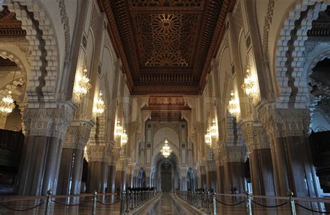 Inside Of The Hassan Ii Mosque In Casablanca Morocco Stock Image