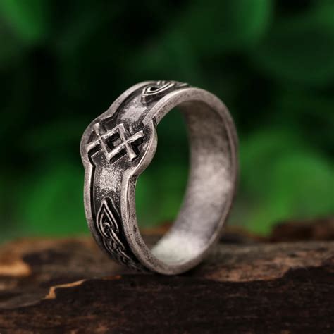 1pc Viking Inguz Rune Rings Men Dagaz Symber Signet Runic Ring Anel