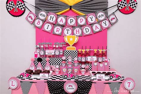 Race car birthday party planning ideas supplies idea decorations. Pin on Girl Birthday Party Ideas & Themes