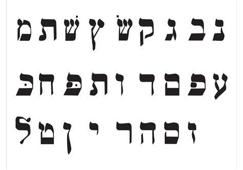 Free Vector Hebrew Alphabet 84247 Vector Art At Vecteezy
