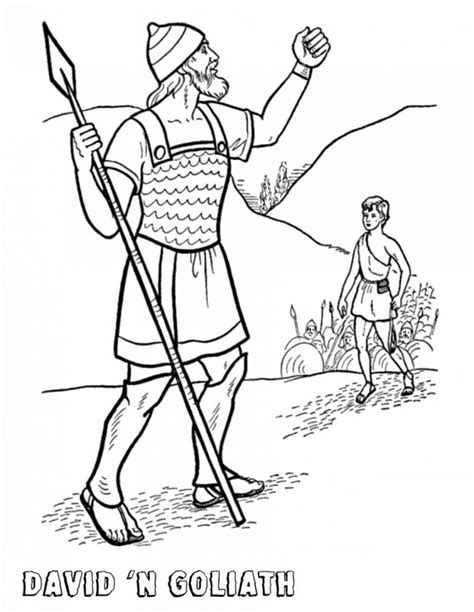 David And Goliath Coloring Page Printable Worksheets David And My Xxx