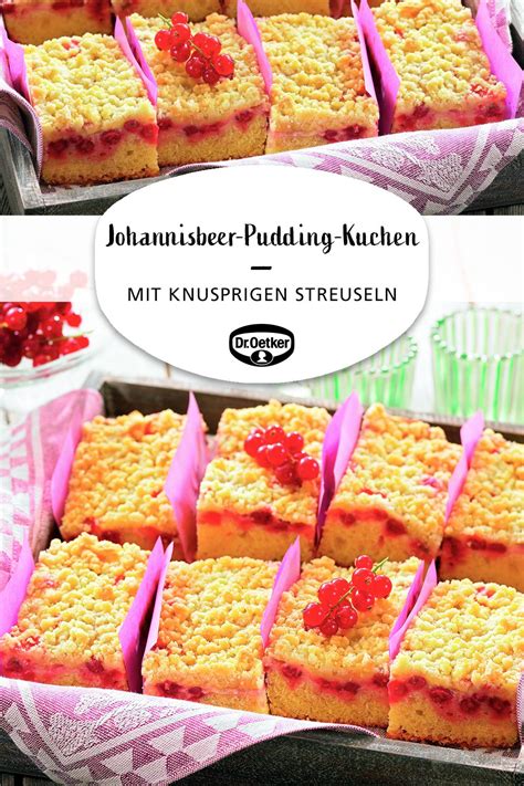 Einfach und schnell gebacken und auch mit anderen früchten ausgezeichnet. Johannisbeer-Pudding-Kuchen | Rezept | Kuchen, Pudding ...