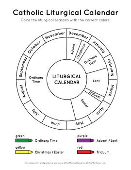 Get free blank printable malaysia 2020 calendar with public holidays which are available in this blog. Catholic Liturgical Calendar Printables & Activities by HenMama Designs