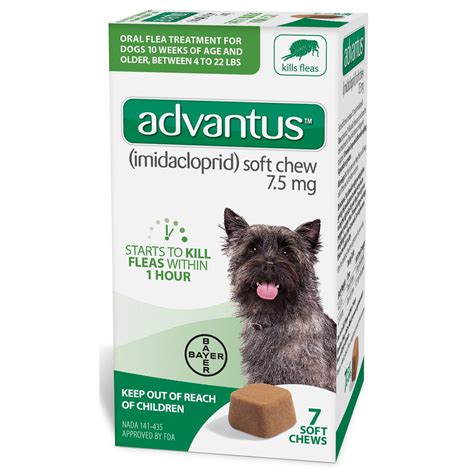 Advantus Chewable Flea Treatment For Small Dogs 7 Soft Chews Walmart