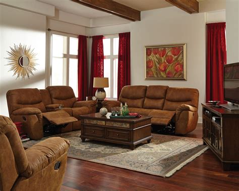 Hancox Light Brown Reclining Living Room Set From Coaster