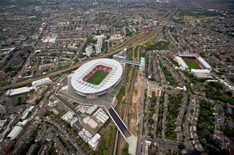 The emirates stadium, 60,432 capacity. Emirates Stadium and Arsenal Stadium photographed from the ...