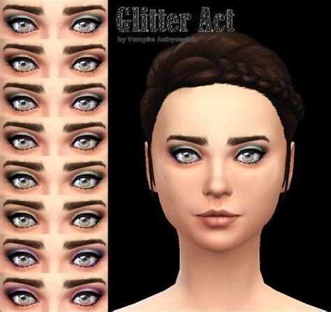 Mod The Sims Glitter Act Eyeshadow 8 Colors By Vampireaninyosaloh