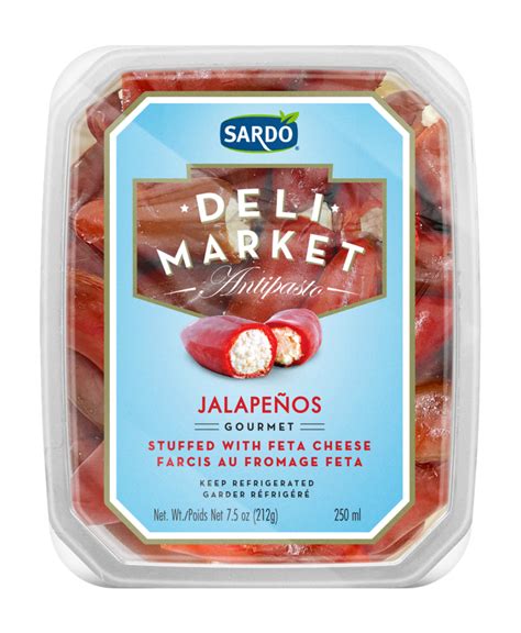 Jalapeños Stuffed With Feta Cheese Sardo Foods