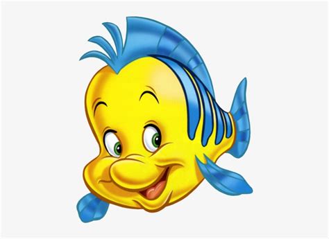 Guppy Flounder Pez De La Sirenita 484x539 Png Download Pngkit
