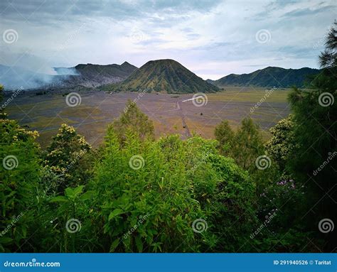 Mount Bromo The Active Volcano In East Java Indonesia Stock Photo