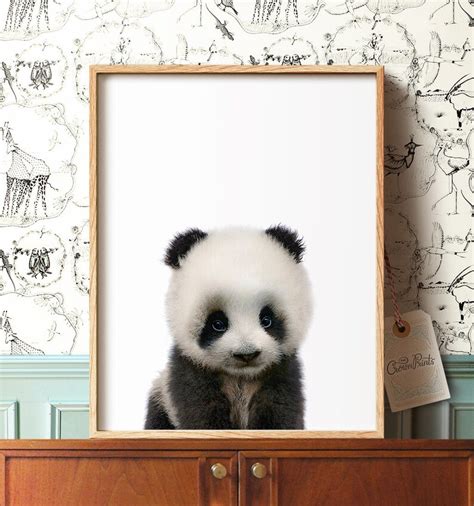 Panda Print Panda Nursery Art Printable Art Nursery Decor Etsy