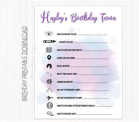 This round is all about the birthday girl's history and heritage. How well day you know the Birthday Girl/Guy- Custom ...