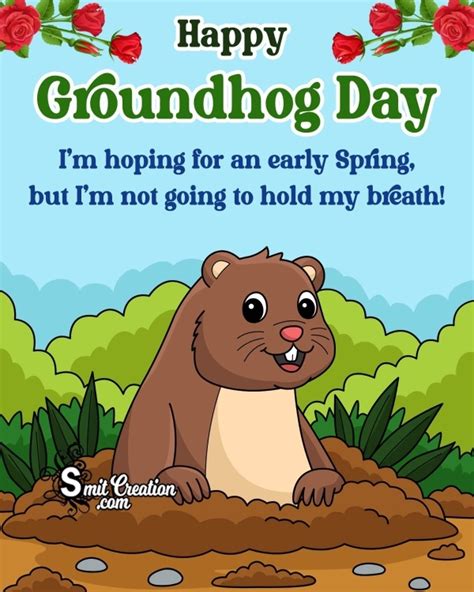 Happy Groundhog Day Greeting Image
